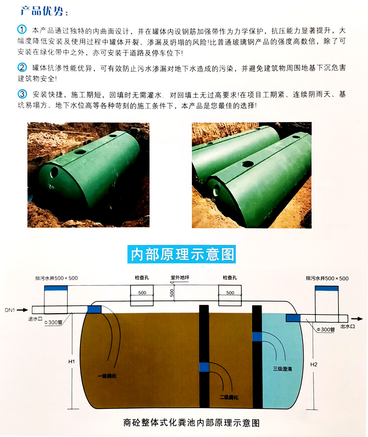 安源玻璃钢化粪池
